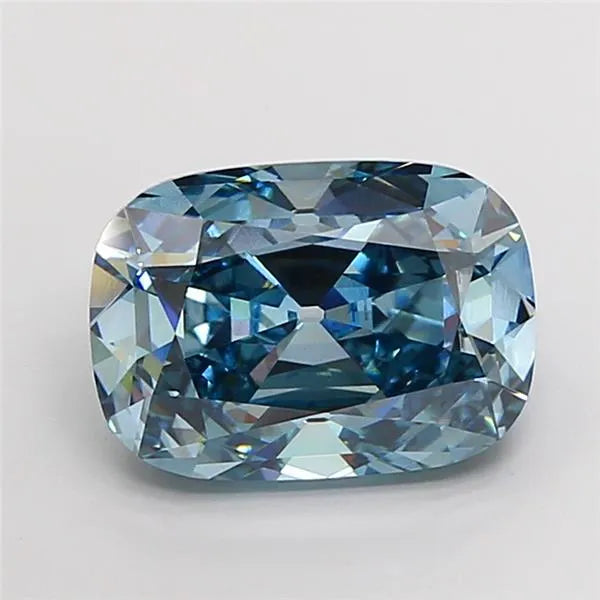 5.50ct Cushion modified Lab Grown Diamond (Colour Fancy Vivid Blue, Clarity VS2, IGI Certified)