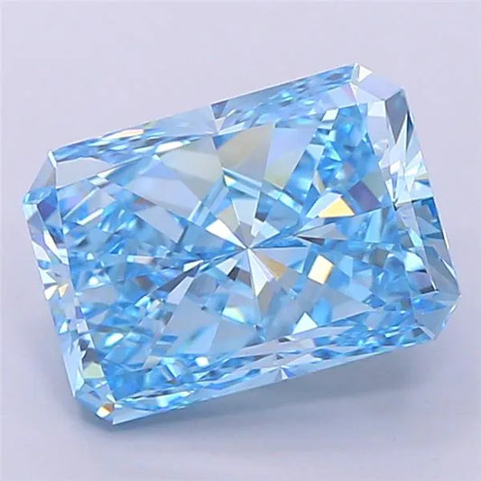 5.50ct Radiant Lab Grown Diamond (Colour Fancy Vivid Blue, Clarity VVS1, IGI Certified)