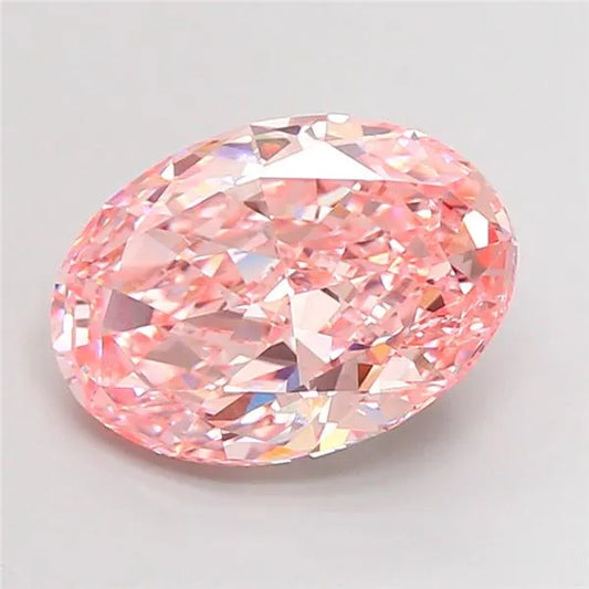 5.51ct Oval Lab Grown Diamond (Colour Fancy Vivid Pink, Clarity VS1, IGI Certified)
