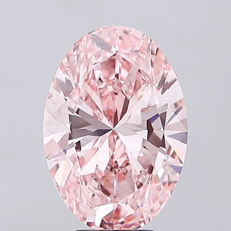 5.51ct Oval Lab Grown Diamond (Colour Fancy Vivid Pink, Clarity VS2, IGI Certified)