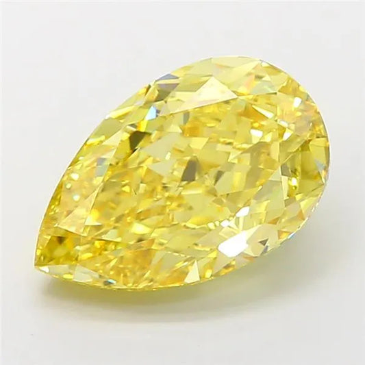 5.51ct Pear Lab Grown Diamond (Colour Fancy Vivid Yellow, Clarity VS1, IGI Certified)
