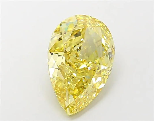 5.53ct Pear Lab Grown Diamond (Colour Fancy Vivid Yellow, Clarity VS2, IGI Certified)