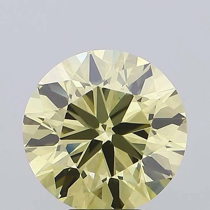 5.53ct Round Lab Grown Diamond (Colour Fancy Light Yellow, Clarity VS1, Cut VG, IGI Certified)