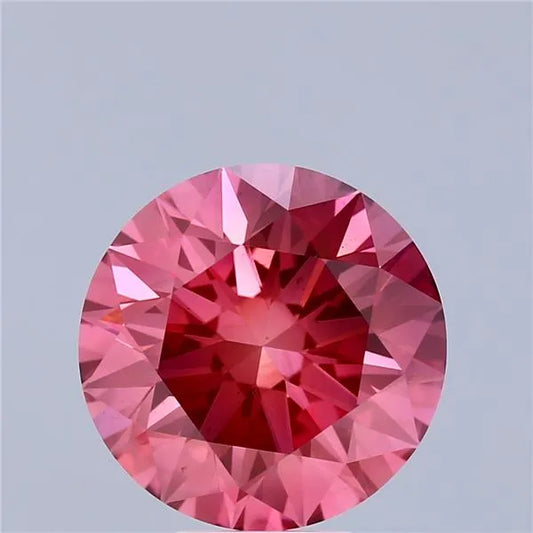 5.54ct Round Lab Grown Diamond (Colour Fancy Vivid Pink, Clarity VS2, Cut EX, IGI Certified)