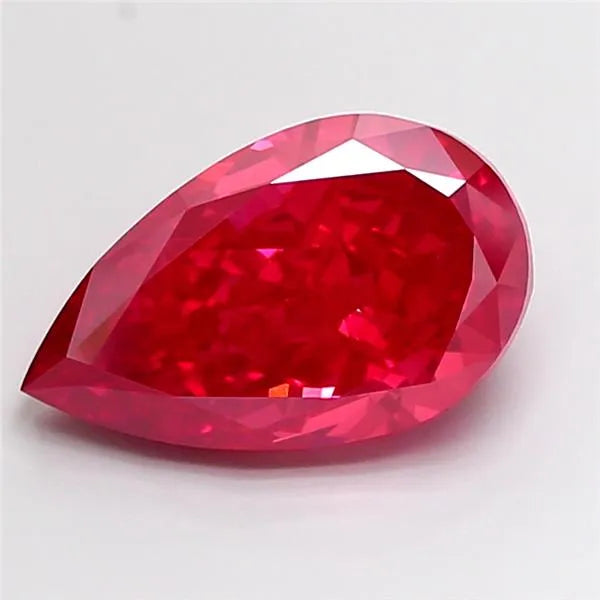 5.59ct Pear Lab Grown Diamond (Colour Fancy Vivid Red, Clarity VS1, IGI Certified)