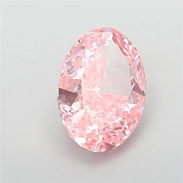 5.67ct Oval Lab Grown Diamond (Colour Fancy Vivid Pink, Clarity VVS2, IGI Certified)