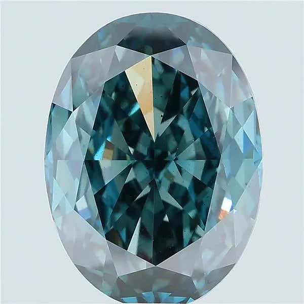5.71ct Oval Lab Grown Diamond (Colour Fancy Deep Blue, Clarity VS2, IGI Certified)