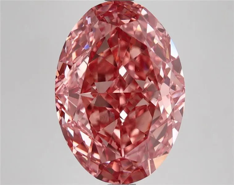 5.72ct Oval Lab Grown Diamond (Colour Fancy Vivid Pink, Clarity VS1, IGI Certified)