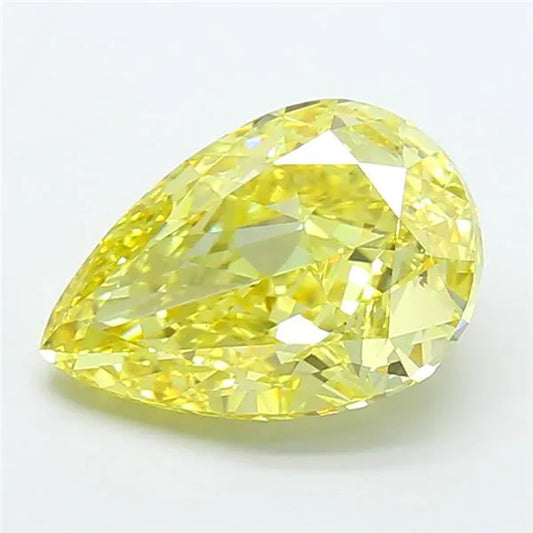 5.80ct Pear Lab Grown Diamond (Colour Fancy Vivid Yellow, Clarity VS2, IGI Certified)