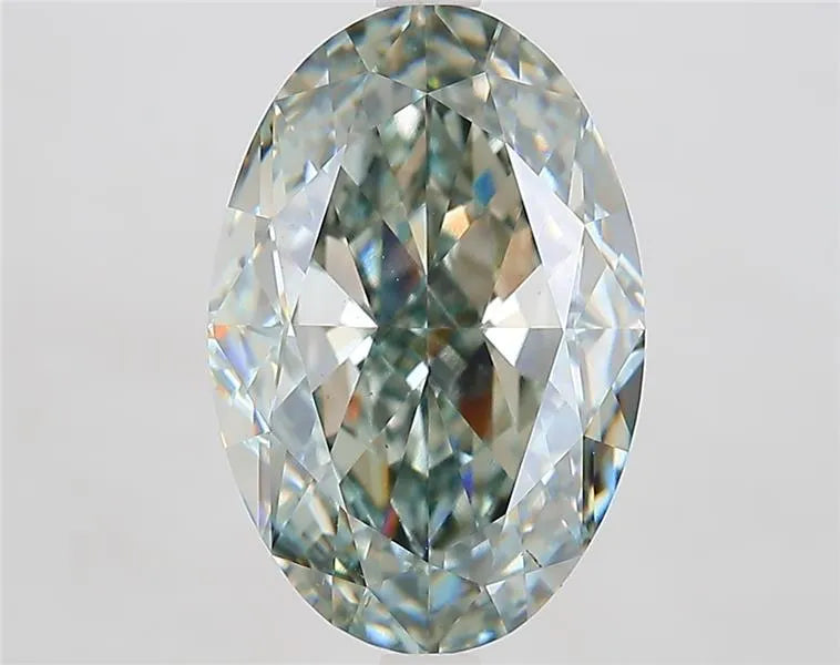 5.83ct Oval Lab Grown Diamond (Colour Fancy Gray Green, Clarity VS1, IGI Certified)