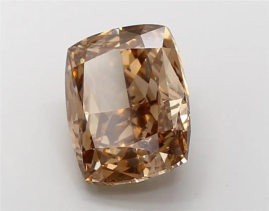 8.70ct Cushion modified Lab Grown Diamond (Colour Fancy Yellow Brown, Clarity VS1, IGI Certified)