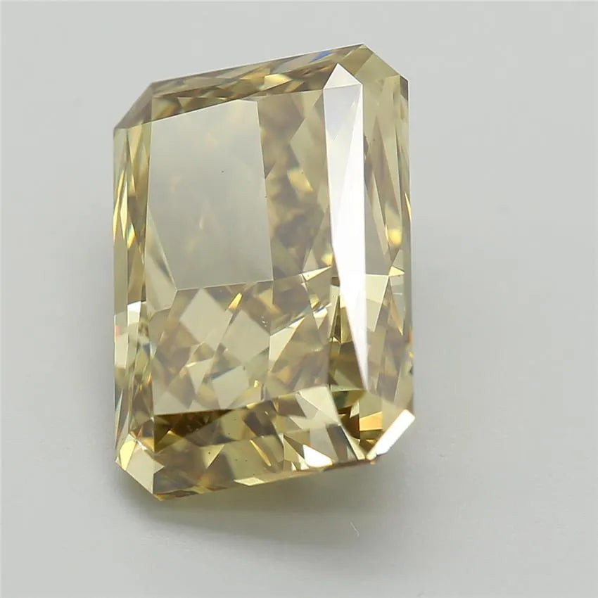3.81ct Radiant Lab Grown Diamond (Colour Fancy Gray Yellow, Clarity VS2, IGI Certified)