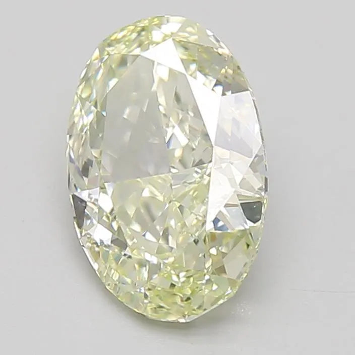 1.72ct Oval Lab Grown Diamond (Colour Light Green Yellow, Clarity VS1, Cut VG, IGI Certified)