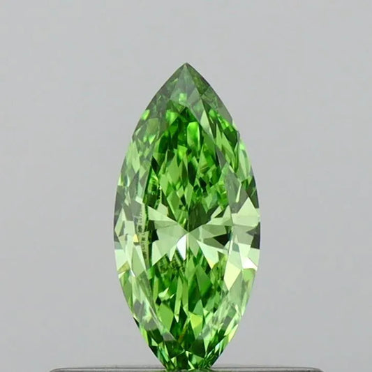 0.21ct Marquise Lab Grown Diamond (Colour Fancy Vivid Green, Clarity VS1, IGI Certified)