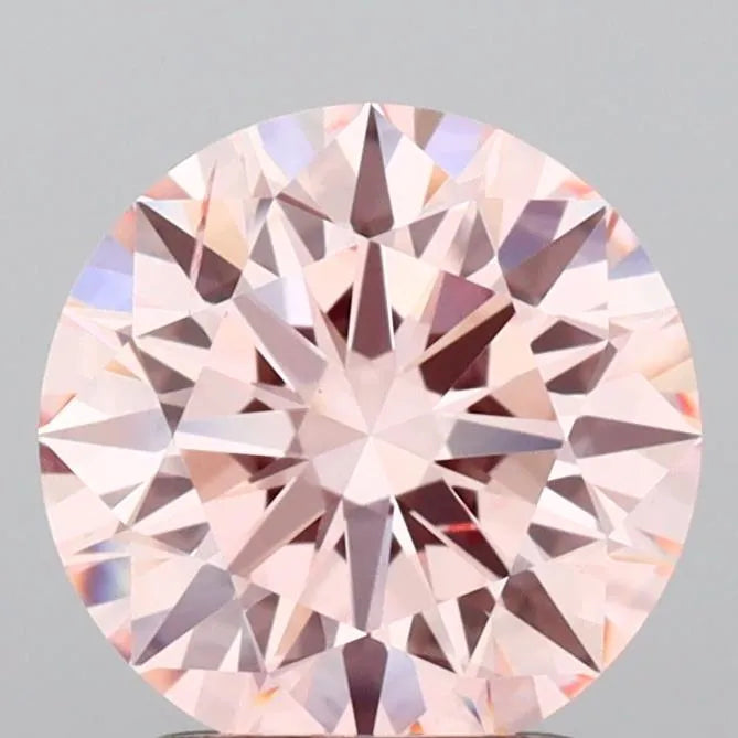 2.02ct Round Lab Grown Diamond (Colour Fancy Intense Pink, Clarity SI1, Cut ID, IGI Certified)