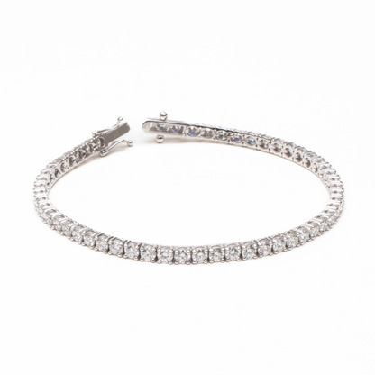 14K Gold 4-Prong Lab-Created Tennis Bracelet (5 CTW D-F VVS2)