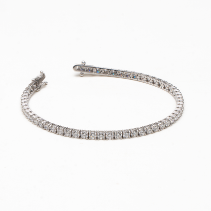 14K Gold 4-Prong Lab-Created Tennis Bracelet (5 CTW D-F VVS2)