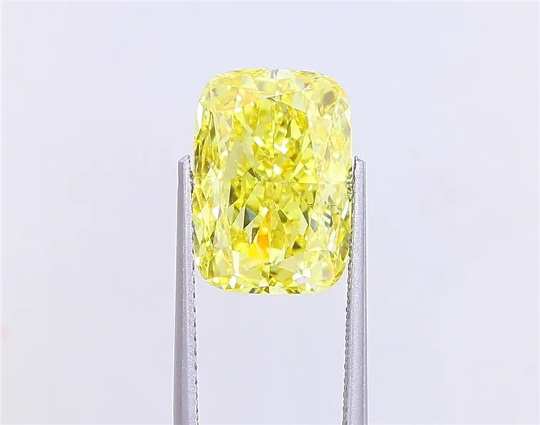 6.00ct Cushion modified Lab Grown Diamond (Colour Fancy Vivid Yellow, Clarity VS2, IGI Certified)