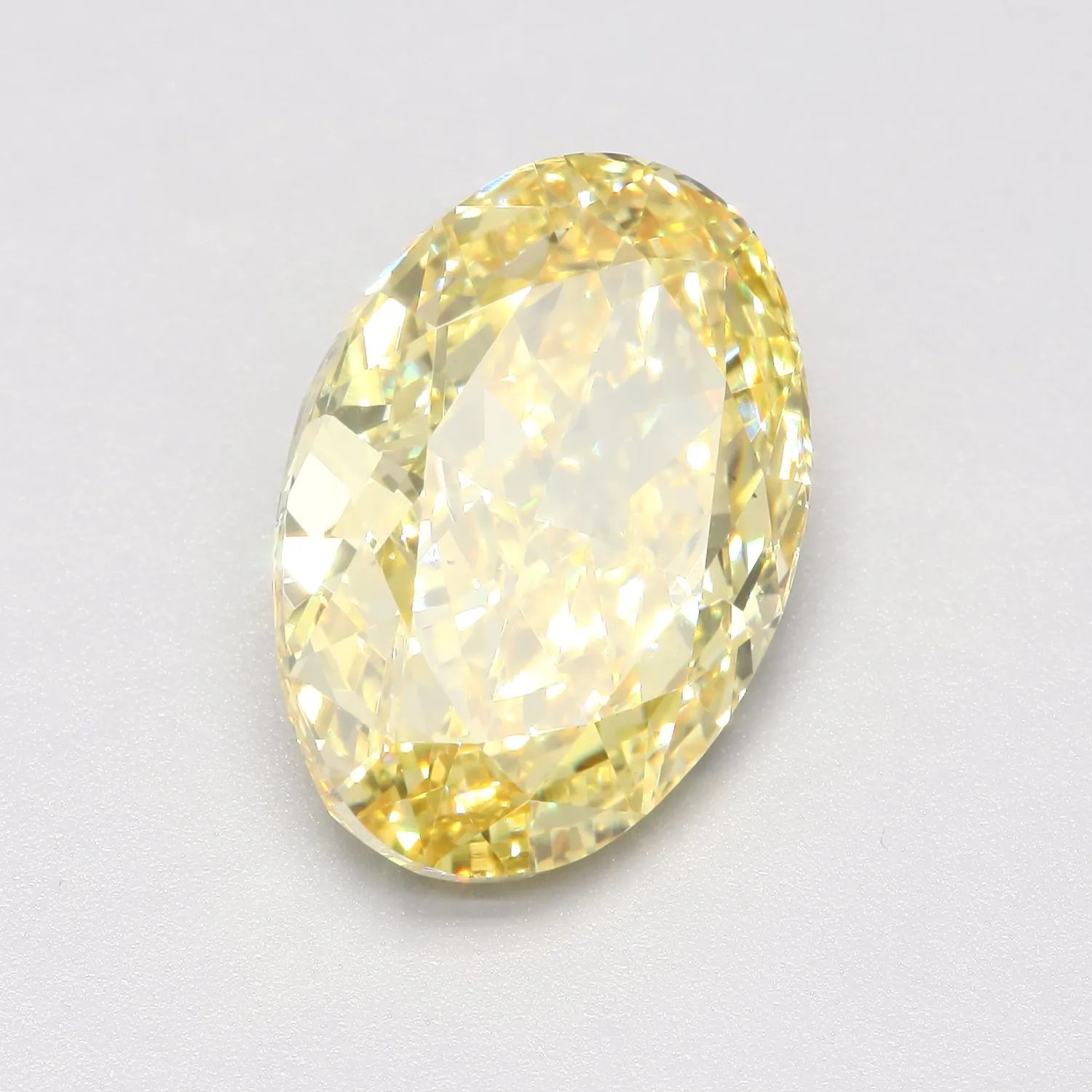 6.00ct Oval Lab Grown Diamond (Colour Fancy Vivid Yellow, Clarity VS2, IGI Certified)