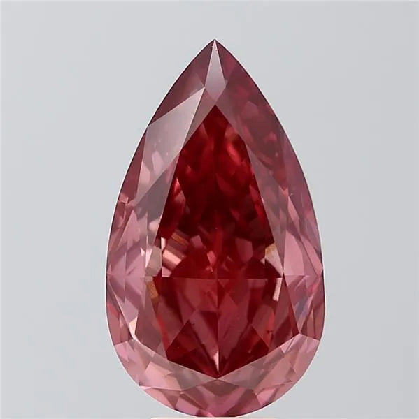 6.00ct Pear Lab Grown Diamond (Colour Fancy Vivid Pink, Clarity VS2, IGI Certified)