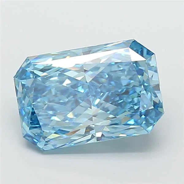6.00ct Radiant Lab Grown Diamond (Colour Fancy Vivid Blue, Clarity VVS2, IGI Certified)
