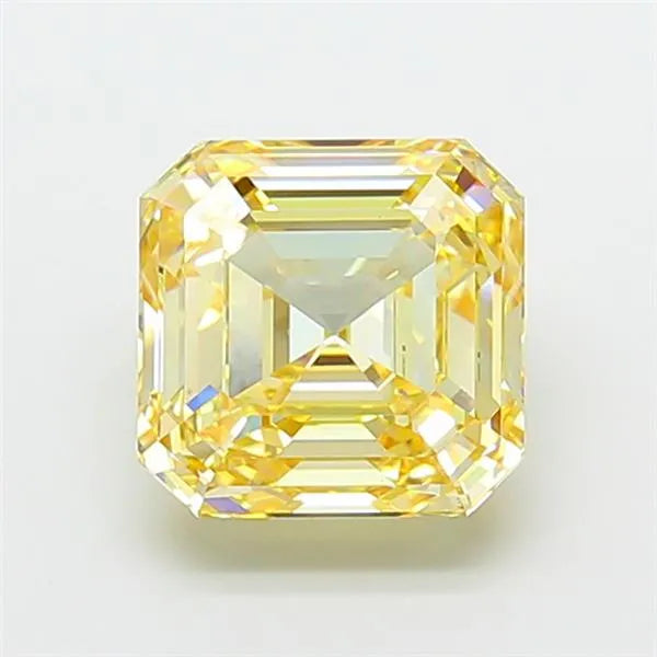 6.01ct Asscher Lab Grown Diamond (Colour Fancy Light Brownish Yellow, Clarity VS1, IGI Certified)