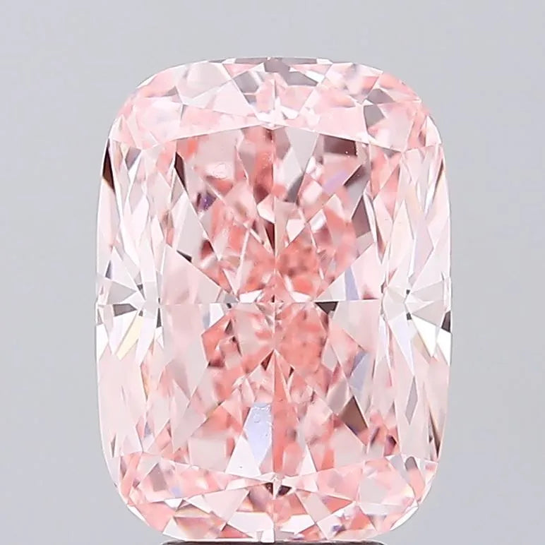 6.01ct Cushion modified Lab Grown Diamond (Colour Fancy Vivid Pink, Clarity VVS2, IGI Certified)