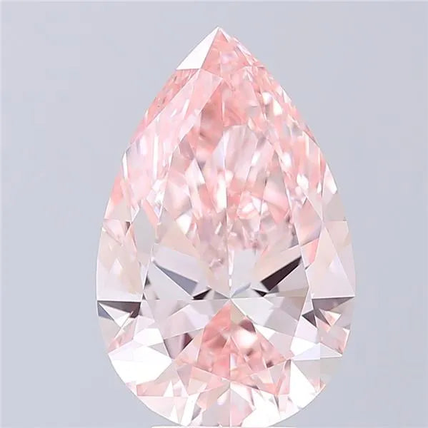 6.01ct Pear Lab Grown Diamond (Colour Fancy Vivid Pink, Clarity VVS2, IGI Certified)