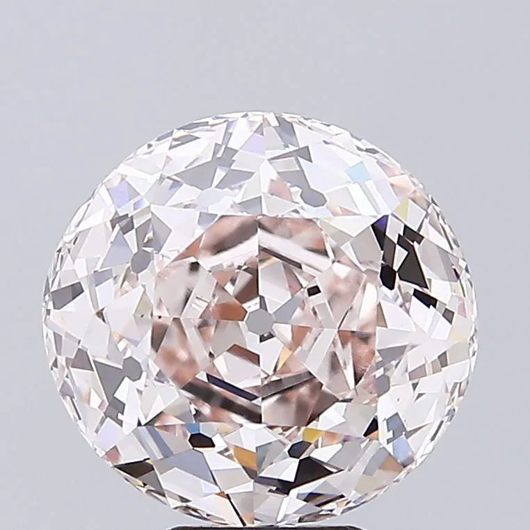 6.01ct Round Lab Grown Diamond (Colour Faint Pinkish Brown, Clarity VS1, IGI Certified)