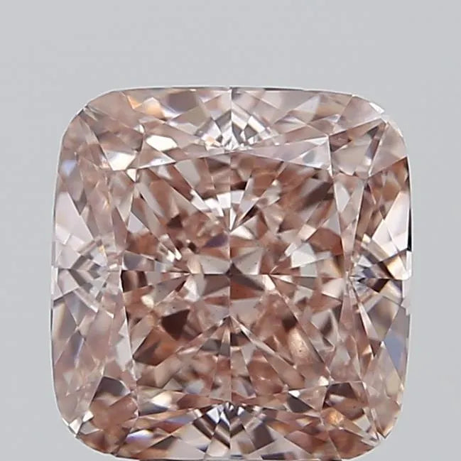 6.02ct Cushion modified Lab Grown Diamond (Colour Fancy Intense Brownish Pink, Clarity VS2, IGI Certified)