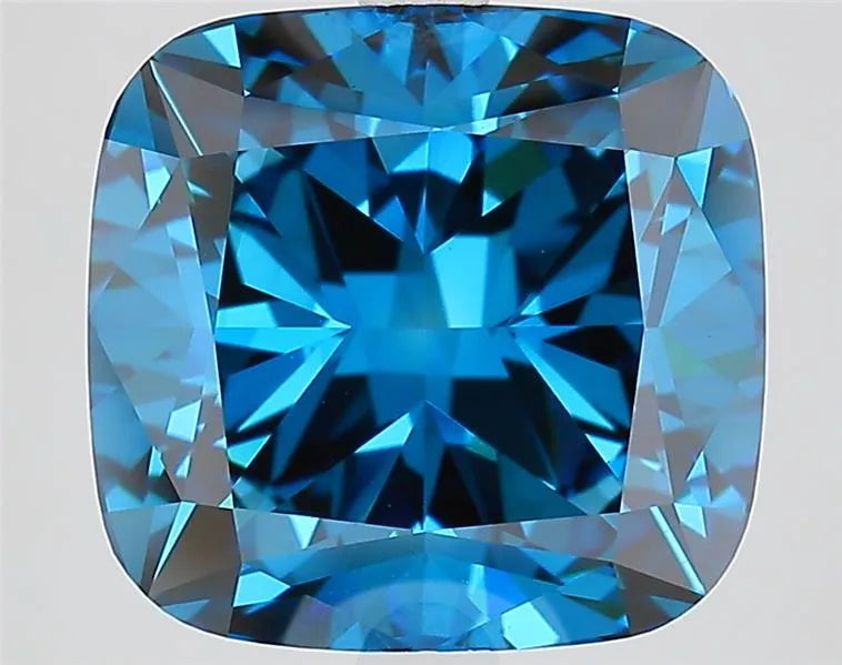 6.02ct Cushion modified Lab Grown Diamond (Colour Fancy Vivid Blue, Clarity VS1, IGI Certified)