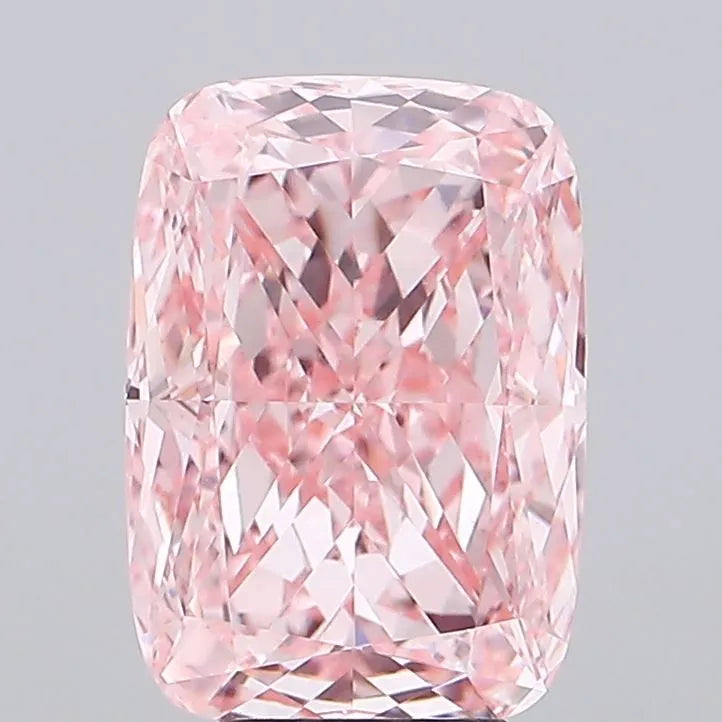 6.02ct Cushion modified Lab Grown Diamond (Colour Fancy Vivid Pink, Clarity VVS2, IGI Certified)