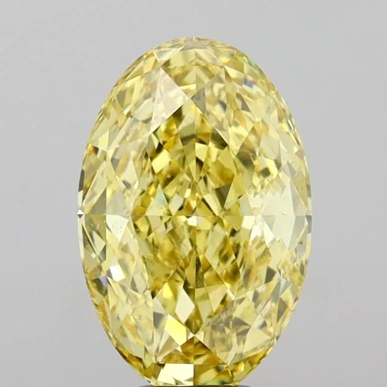 6.02ct Oval Lab Grown Diamond (Colour Fancy Intense Yellow, Clarity VVS2, IGI Certified)