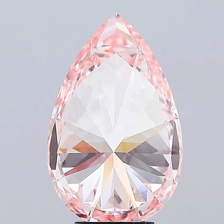 6.02ct Pear Lab Grown Diamond (Colour Fancy Vivid Pink, Clarity VVS2, IGI Certified)
