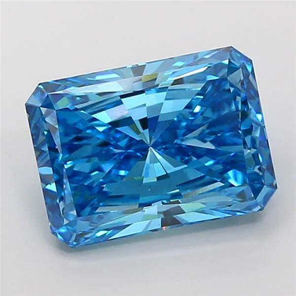 6.02ct Radiant Lab Grown Diamond (Colour Fancy Vivid Blue, Clarity VS1, IGI Certified)