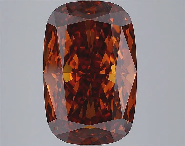 6.03ct Cushion modified Lab Grown Diamond (Colour Fancy Deep Orange, Clarity VS2, IGI Certified)