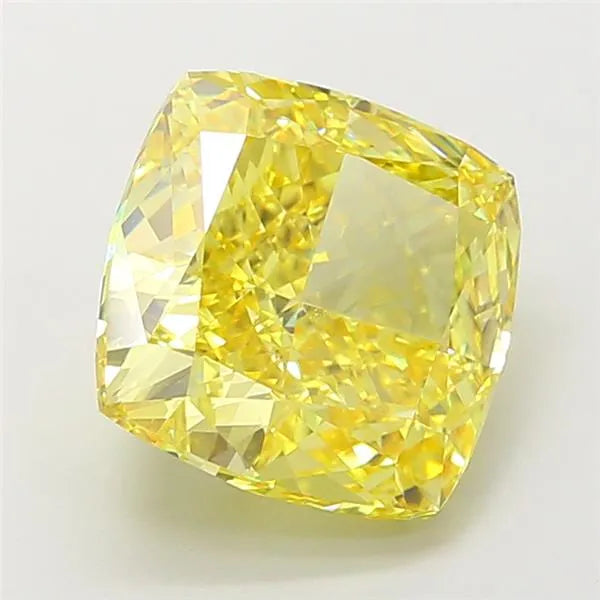 6.03ct Cushion modified Lab Grown Diamond (Colour Fancy Vivid Yellow, Clarity VS1, IGI Certified)