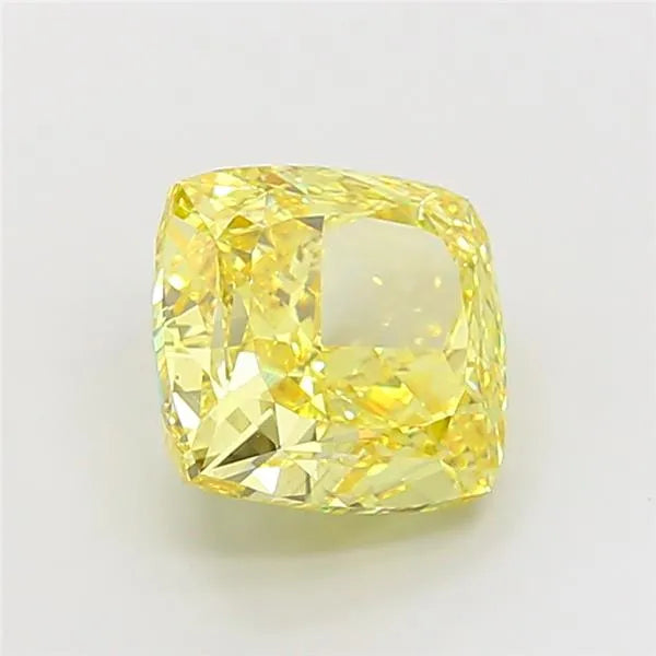 6.03ct Cushion modified Lab Grown Diamond (Colour Fancy Vivid Yellow, Clarity VS1, IGI Certified)