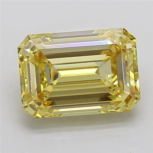 6.03ct Emerald Lab Grown Diamond (Colour Fancy Intense Yellow, Clarity VVS2, IGI Certified)