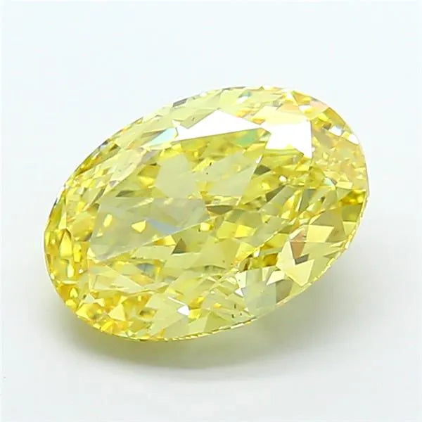 6.03ct Oval Lab Grown Diamond (Colour Fancy Vivid Yellow, Clarity VS2, IGI Certified)