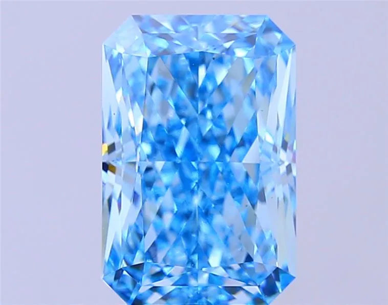 6.03ct Radiant Lab Grown Diamond (Colour Fancy Vivid Blue, Clarity VS2, IGI Certified)