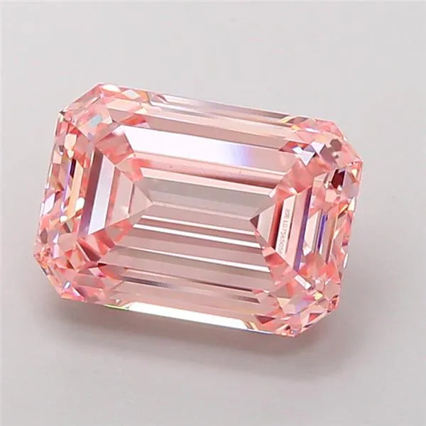 6.04ct Emerald Lab Grown Diamond (Colour Fancy Intense Pink, Clarity VS1, IGI Certified)