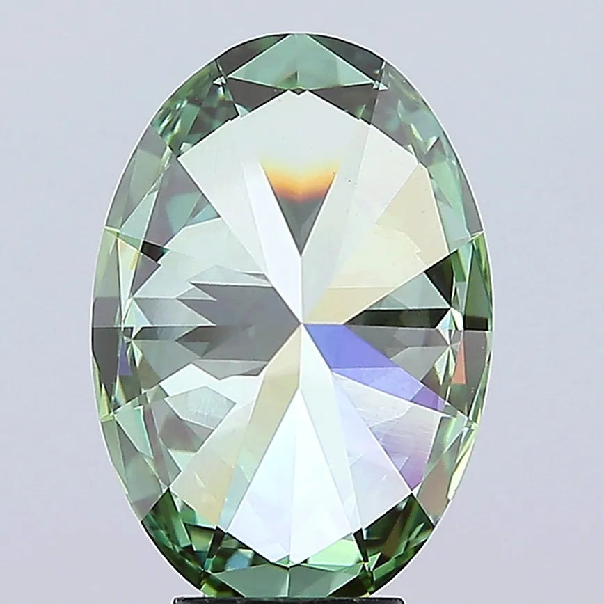 6.04ct Oval Lab Grown Diamond (Colour Fancy Vivid Green, Clarity VVS2, IGI Certified)