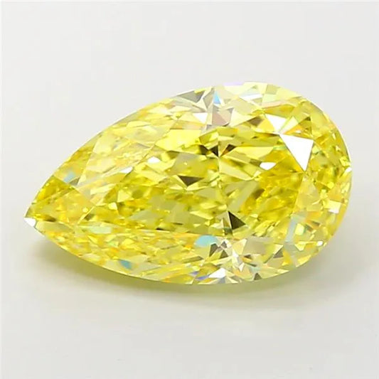 6.04ct Pear Lab Grown Diamond (Colour Fancy Intense Yellow, Clarity VS1, IGI Certified)