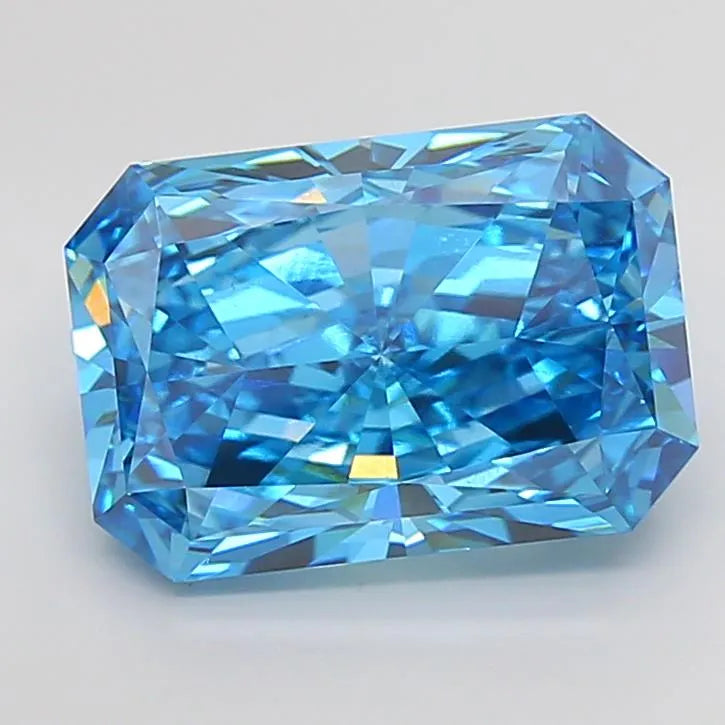 6.04ct Radiant Lab Grown Diamond (Colour Fancy Vivid Blue, Clarity VS1, IGI Certified)