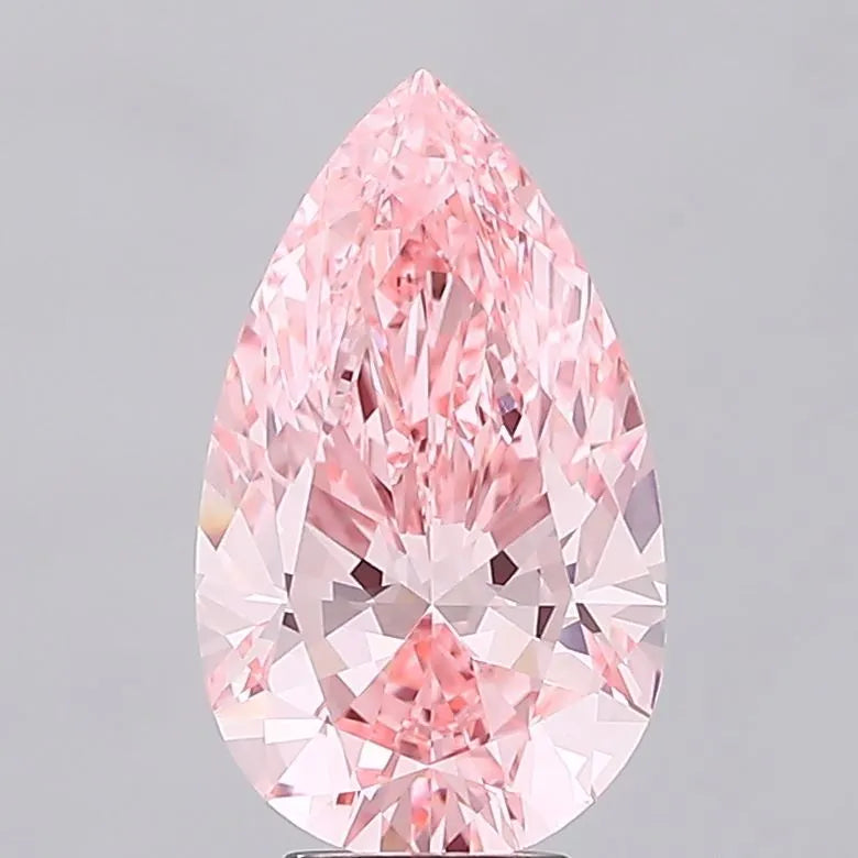 6.05ct Pear Lab Grown Diamond (Colour Fancy Vivid Pink, Clarity VVS2, IGI Certified)