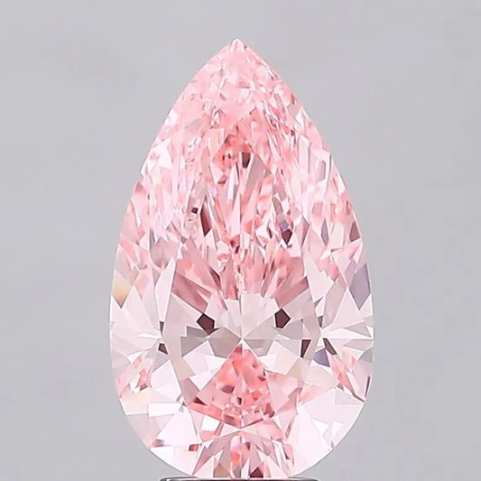6.05ct Pear Lab Grown Diamond (Colour Fancy Vivid Pink, Clarity VVS2, IGI Certified)