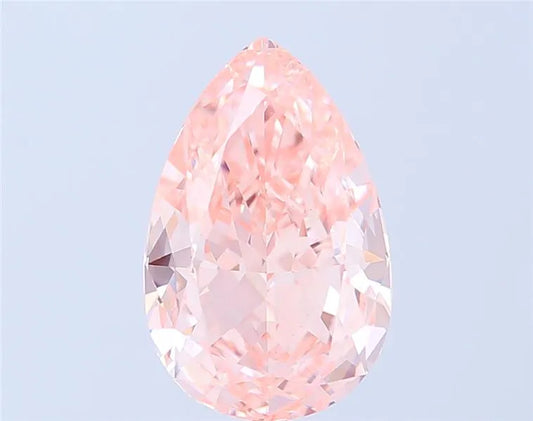 6.06ct Pear Lab Grown Diamond (Colour Fancy Vivid Pink, Clarity VVS2, IGI Certified)