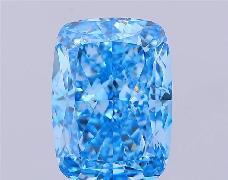 6.07ct Cushion modified Lab Grown Diamond (Colour Fancy Vivid Blue, Clarity VS1, IGI Certified)