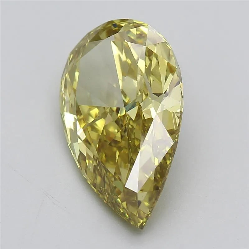 6.07ct Pear Lab Grown Diamond (Colour Fancy Intense Yellow, Clarity VVS2, IGI Certified)